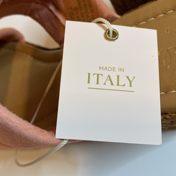 2 band cork heel sandals NWT! Size 7.5 Made in Italy - Picture 9 of 16